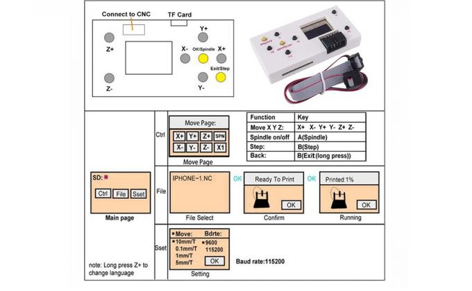 US Stock CNC Mini Router 3018 Pro Max ER11 3 Ejes DIY Mini grabado de madera PCB fresado de PVC 10