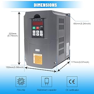 DE Stock 4kw HY Serie Inverter VFD 400hz Entrada fase única salida 3 fase 220v 0